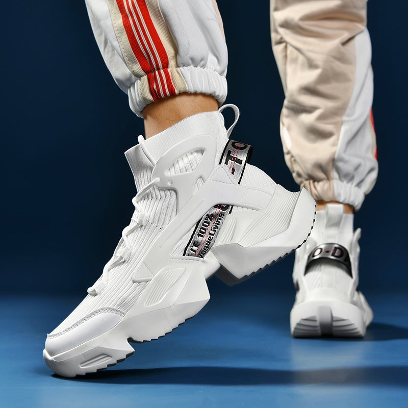 Spring And Men'S Outdoor Sports And Casual Shoes Korean Style Socks Shoes Fashionable Fly Woven Men'S Shoes Large Size Sports Shoes - Image 4